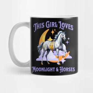 This Girl Loves Moonlight and Horses Mug